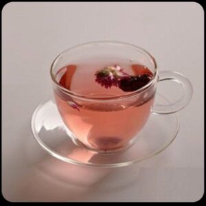 Round Transparent Glass Tea Cup Set of 2