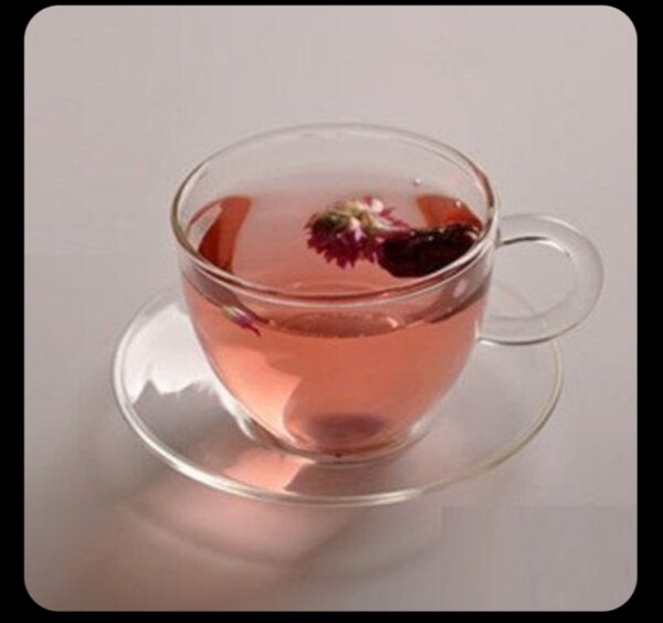 Round Transparent Glass Tea Cup Set of 2