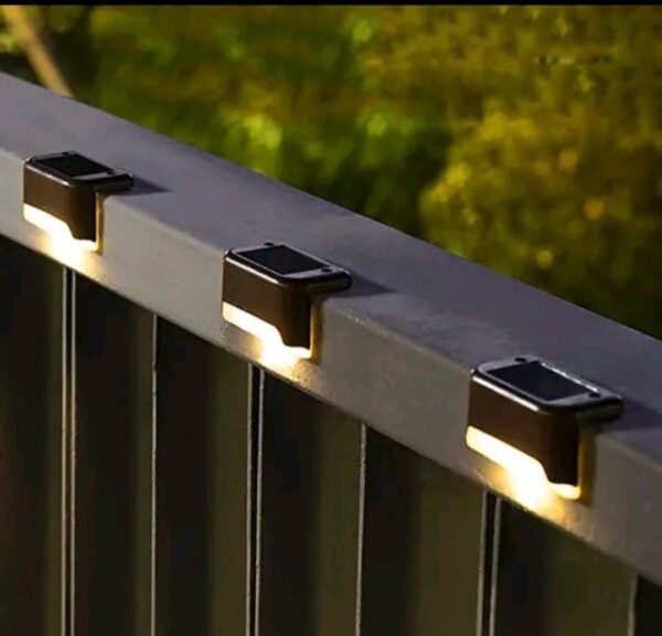 Set of 4 – Warm White Solar Step Lights | Waterproof Outdoor LED Lamps - Image 2