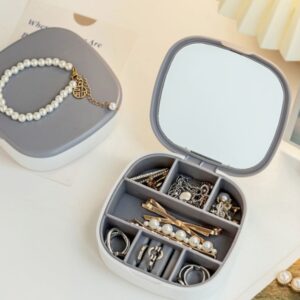 Compact Jewelry Box with Mirror