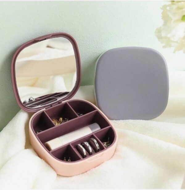 Compact Jewelry Box with Mirror - Image 2