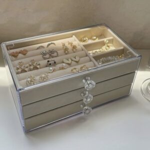 3-Layer Transparent Jewelry Drawer Box