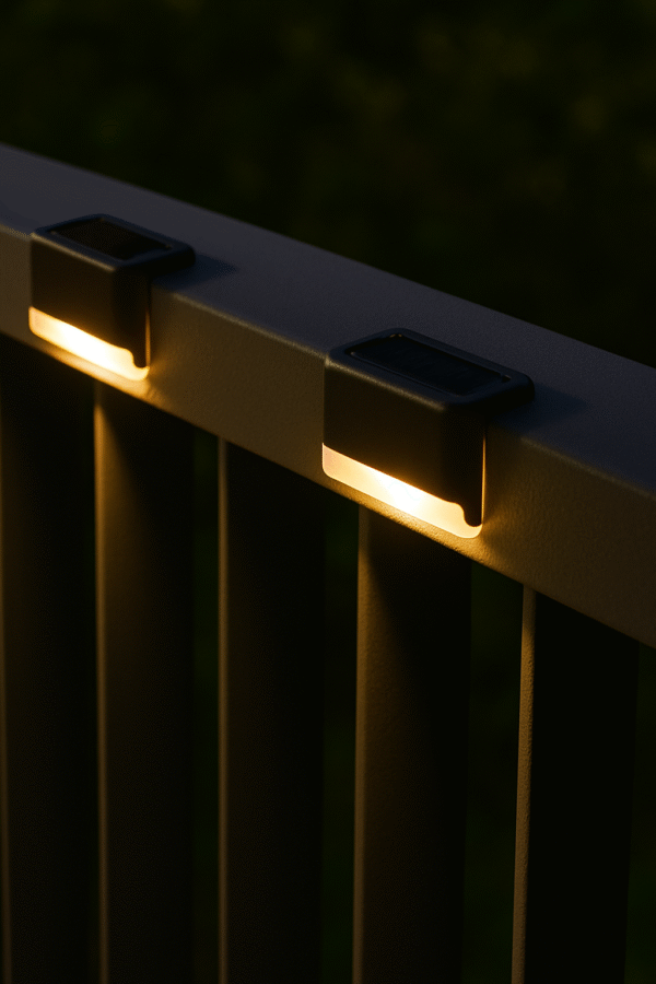 Set of 4 – Warm White Solar Step Lights | Waterproof Outdoor LED Lamps