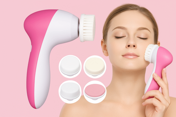 Electric Facial Cleansing Brush – 5-in-1 Skincare Tool