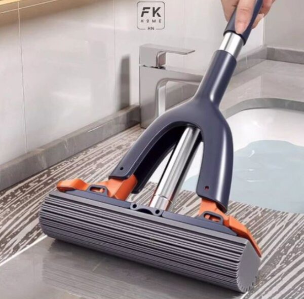 absorbent sponge mop with stainless steel handle & PVA sponge head. - Image 2