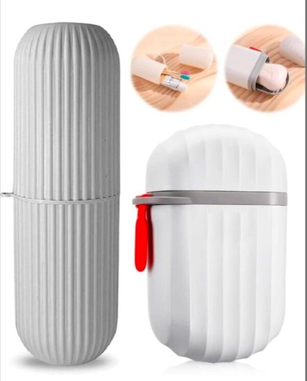Travel-friendly toothbrush & soap case combo (Pack of 2)