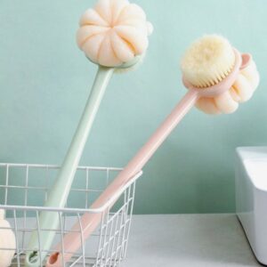2-in-1 Body Brush with Stick & Loofah – Pack of 2
