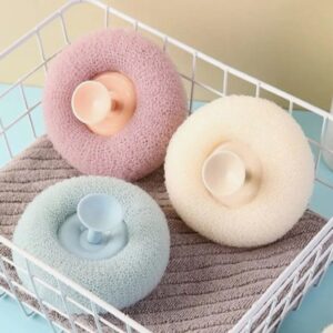 Shower Loofah with Suction Cup – Pack of 3