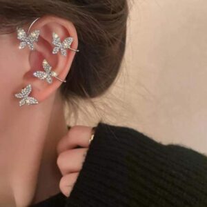 Stylish gold-plated Korean ear cuffs