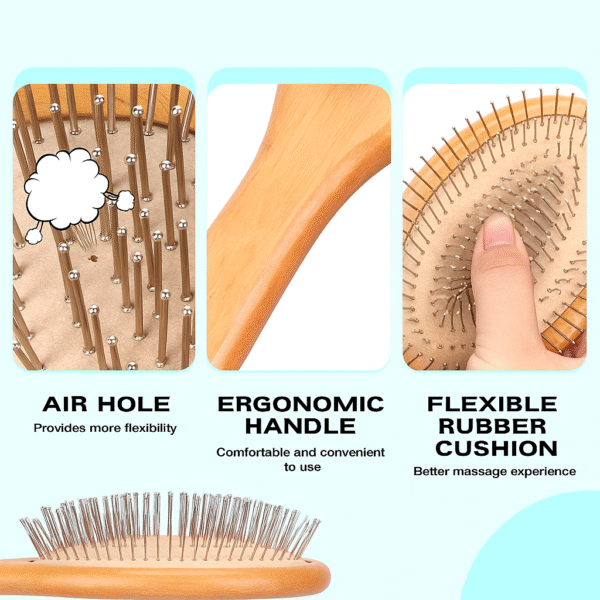 Wooden Paddle Hair Brush - Image 2