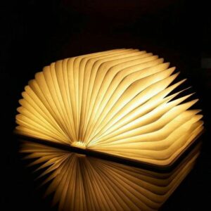 Magical Folding Book Lamp – 360° LED Wooden Light