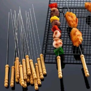 ✨ Steel Barbecue Skewers – Pack of 12