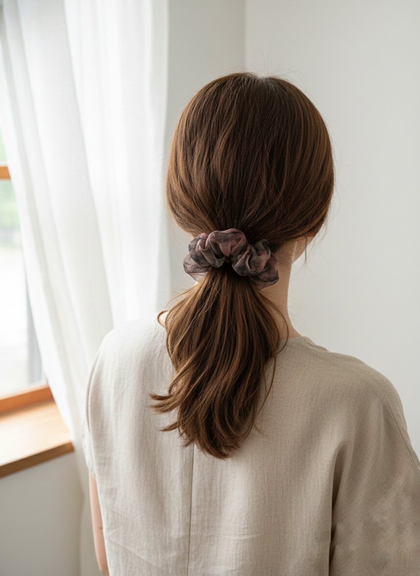 Luxury Floral Organza Scrunchies Combo - Soft Aesthetic Hair Ties for Women & Girls (Set of 3) - Image 3