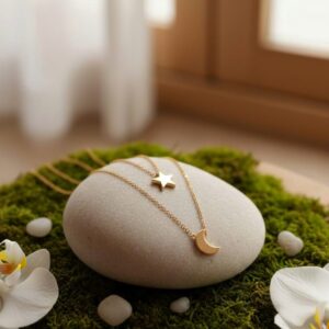 Starry Night Celestial Double-Layered Necklace