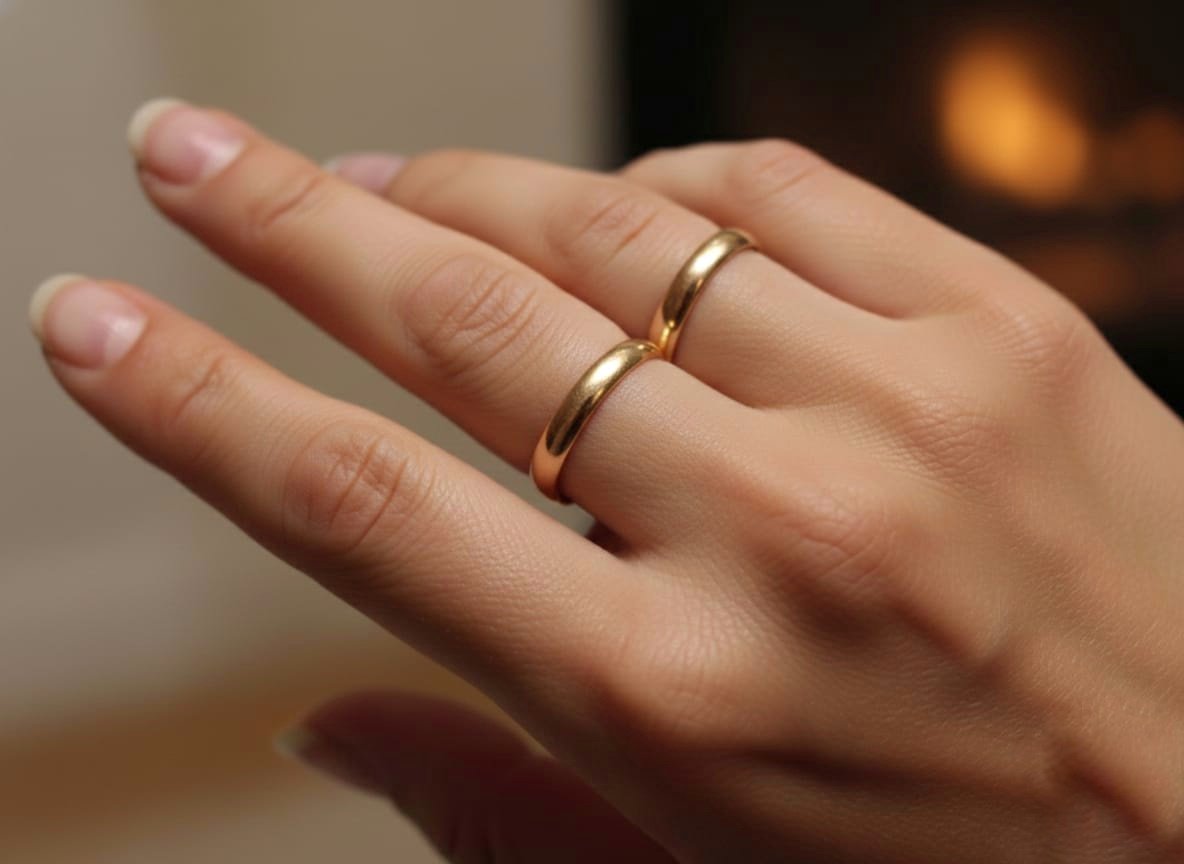 Elegant Gold & Pearl Ring Set (Pack of 4) β¨ - Image 3