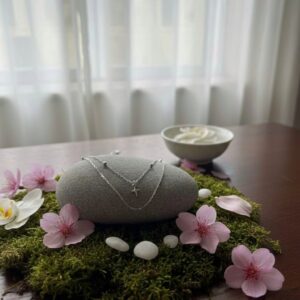 Aesthetic Silver Dual-Layered North Star Necklace – Minimalist Korean Style Jewelry