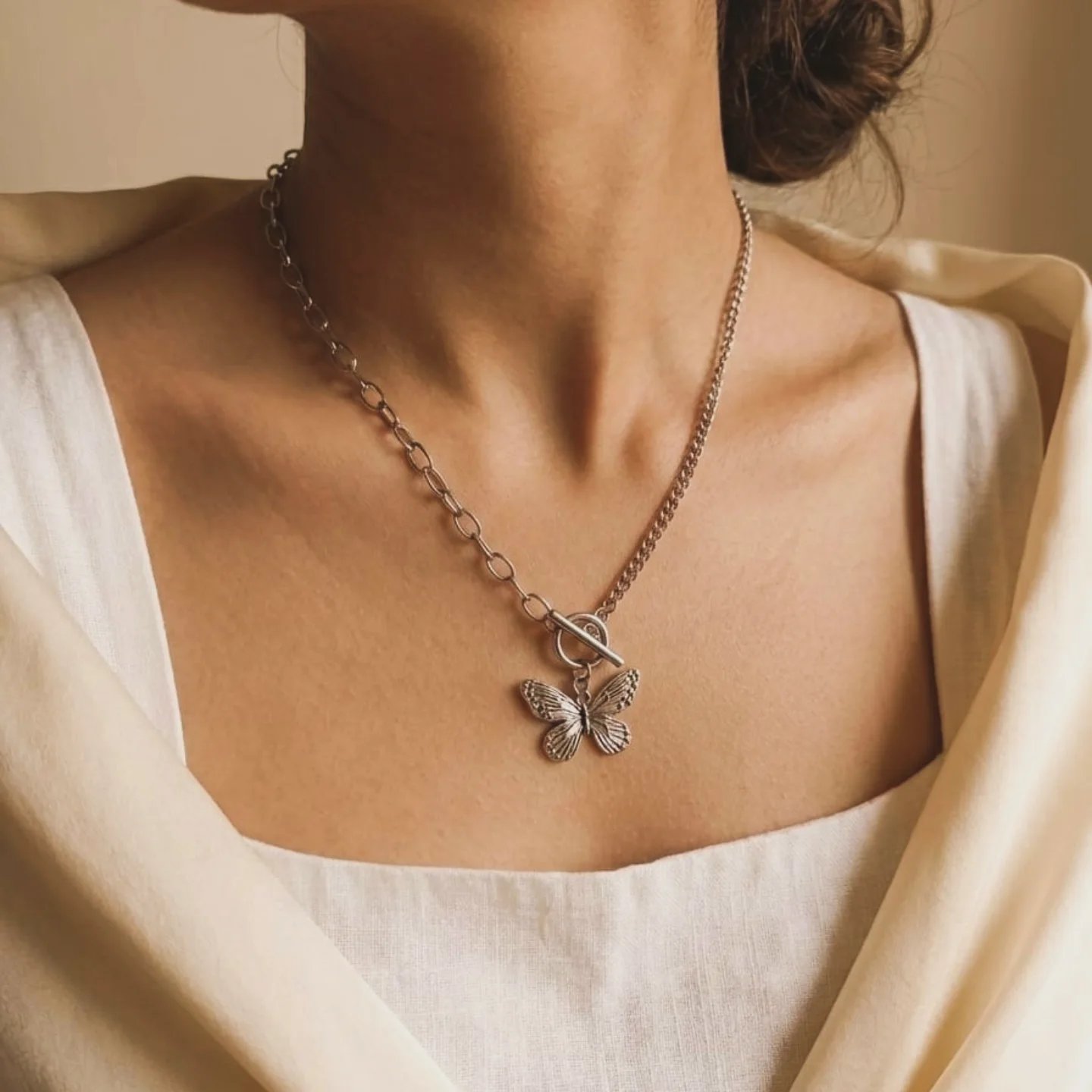 Y2K Aesthetic Butterfly Link Chain - Image 2